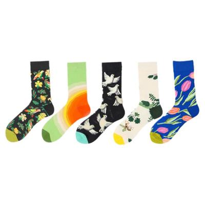 个性风自然白鸽小鸟男女款袜子