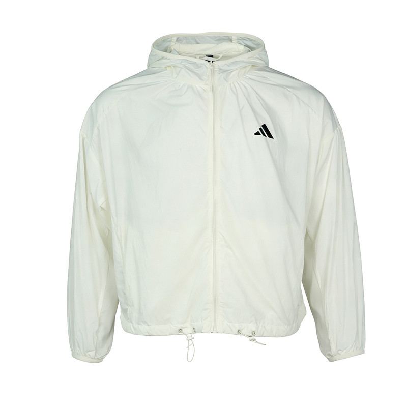 Adidas阿迪达斯正品夏季女士拉链梭织连帽运动防晒外套KC6012
