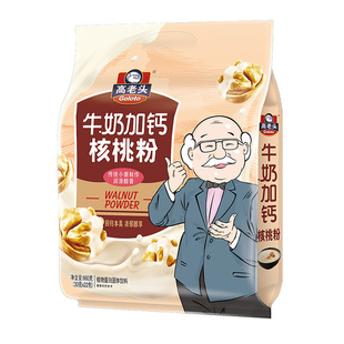 高老头牛奶加钙核桃粉阿胶红枣冲饮早餐营养热冲即饮学生中老年人