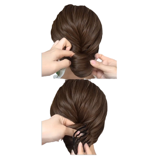 懒人盘发神器固定后脑勺丸子头插梳发簪编发倒插u型发夹头饰发钗