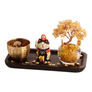 贝汉美工位玄学好运小摆件桌面招财猫装饰品解压好物女生生日礼物