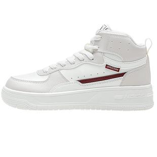 乔丹女鞋高帮鞋2025新款皮面防水运动鞋女款休闲百搭鞋子冬季板鞋