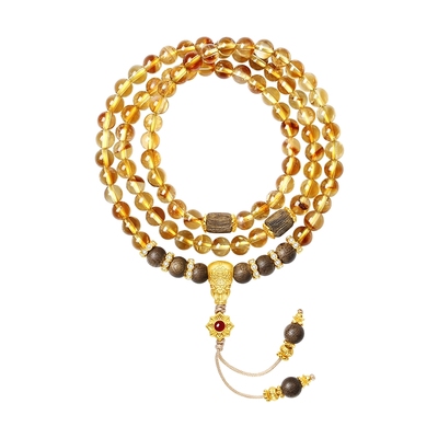 【生日礼物】周大生水晶沉香手串