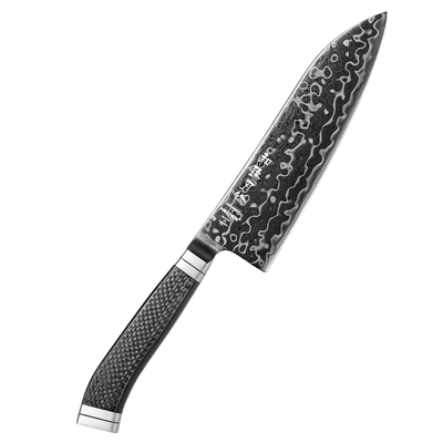 和臻大马士革粉末钢菜刀三德刀