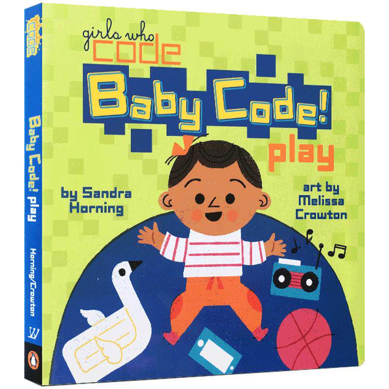 STEAM 宝宝编程启蒙: 编程与玩乐 Baby Code! Play 英文原版绘本儿童英语启蒙纸板书3-6岁幼儿STEAM科学代码认知正版进口企鹅出版