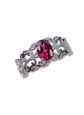 新款欧美蕾丝花纹天然镁铝石榴石