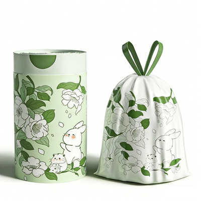 免撕抽绳式垃圾袋手提加厚塑料袋