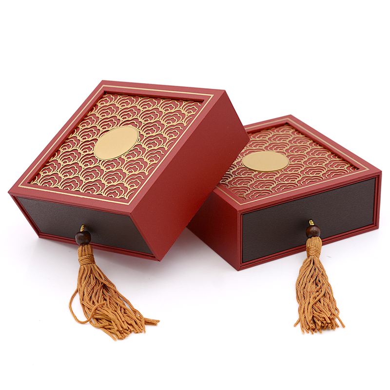 高档复古首饰盒古法金盒子盒文玩布袋盒传承抽屉式玉器盒手镯翡翠