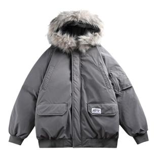 TIRED美式复古棉袄派克服冬季加厚毛领棉服保暖宽松工装棉衣外套