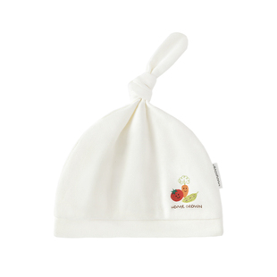 【清仓】babylove【安心柔】新生儿胎帽纯棉秋护囟门帽知蔬达理