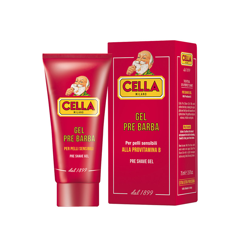 CELLAMilano经典红韵须前凝胶75ml 啫喱顺滑剃须保湿湿剃男意大利
