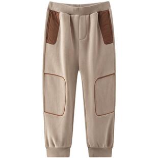 MQD童装男童加厚奥粒绒运动裤2025冬装新款儿童长裤大童保暖裤子