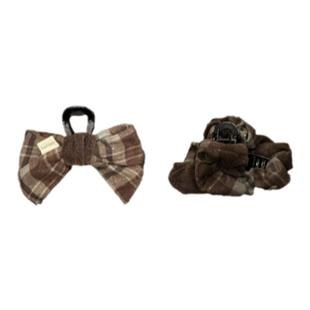 NINE九丨高级感法式百搭复古小香风抓夹布艺蝴蝶结破土风发夹头饰