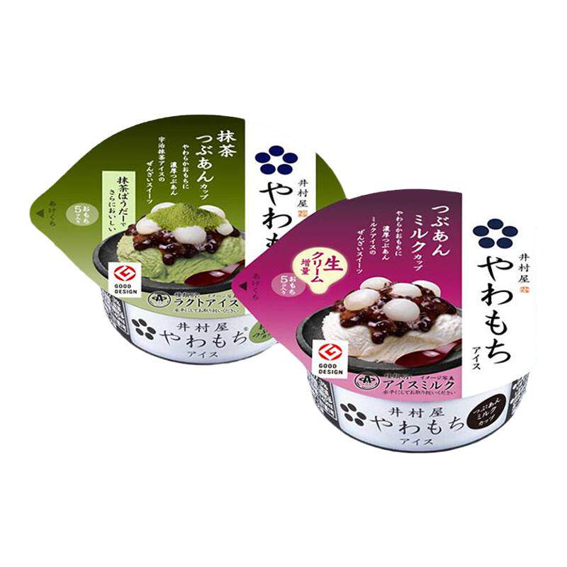 日本井村屋麻薯红豆抹茶冰淇淋