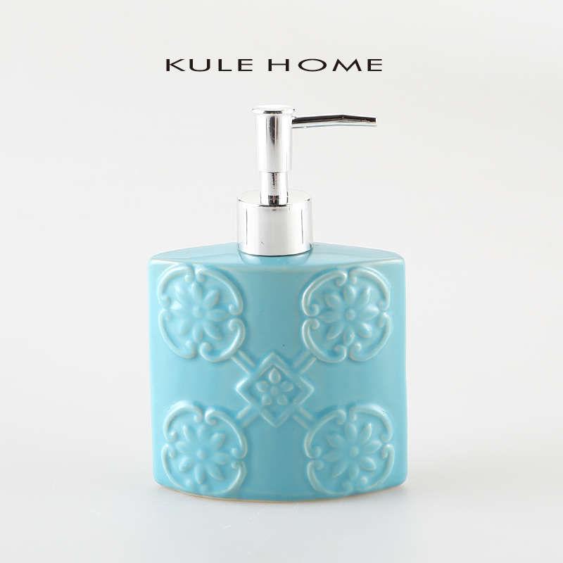 KULE HOME 陶瓷乳液瓶洗手液按压分装瓶洗发水沐浴露挤压商用酒店