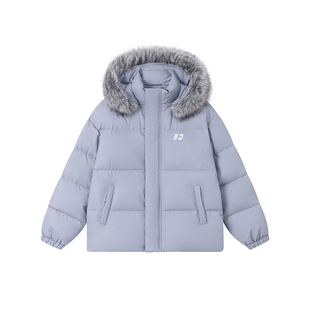 FORNINES可拆卸连帽pu皮面毛领男士羽绒服2025新款情侣加厚防寒服