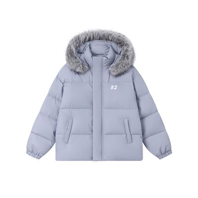 FORNINES可拆卸连帽pu皮面毛领男士羽绒服2025新款情侣加厚防寒服