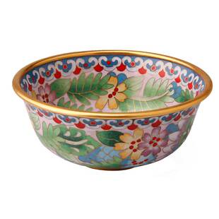 北京特色手工艺景泰蓝碗5寸实地磨光碗铜胎掐丝珐琅摆件生日礼品