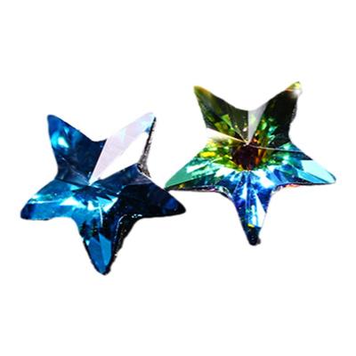 rockboil钛钢日韩水晶爆闪耳骨钉