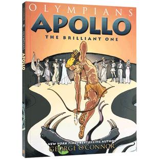 英文原版漫画书 奥林匹斯Olympians: Apollo: The Brilliant One 阿波罗希腊神话故事 全彩图书中小学生英语课外阅读书籍7-9-13岁