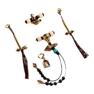 藏式文玩108佛珠配饰套装三通隔珠隔片全套金刚星月百香籽小号配