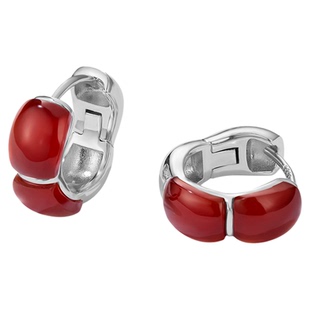 MIKOCH红运耳环本命年红色耳饰925银针女小众设计高级感轻奢耳钉