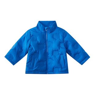 美特斯邦威童装男童夜光直充羽绒服印花满印时尚学院童趣男中大童