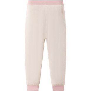 英氏儿童保暖裤四层加厚绵羊毛男童女童高腰束脚校服神器打底裤子