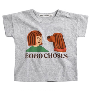 Little现货 西班牙bobo choses ss26宝宝印花短袖衬衫上衣防蚊裤
