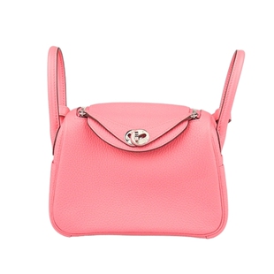 中古9新HERMES爱马仕LINDY琳迪CLEMENCE皮迷你斜挎二手奢侈品包包