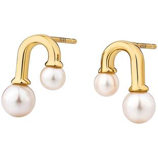 白岚小灯泡珍珠耳钉女秋冬原创轻奢百搭耳环小众设计感气质ED1988