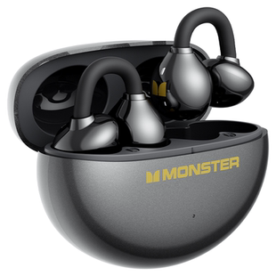 魔声（MONSTER）AC200蓝牙耳机耳夹式跑步通话降噪耳机AI智能耳机