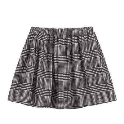 松紧腰蓬蓬条纹半身裙百褶短裙