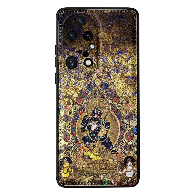适用于华为p50pro皮纹手机壳