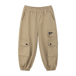 左西童装男童山系工装裤春秋款2026新款儿童户外洋气耐磨春装裤子