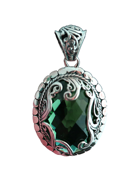 小众闪耀设计刻面透辉石女款泰银