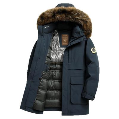 雪中飞男士鹅绒服中长款羽绒服