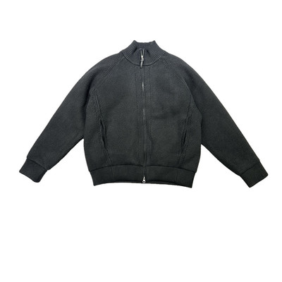 冬装潮牌男士立领针织开衫羽绒服宽松简约加厚白鸭绒毛衣外套高级