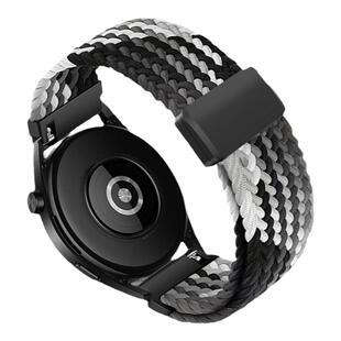 适用fitbit Versa2/Lite/Versa SE/Versa3/4/sense/sense2手表表带轻便升级磁吸扣编织尼龙回环表带运动透气