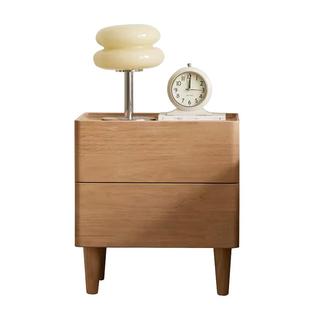 加兰实木床头柜现代简约主卧收纳床边柜北欧小户型卧室原木储物柜