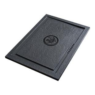 天然乌金石茶盘定制茶桌配件嵌入家用大小号整块石材盖板茶台漏水