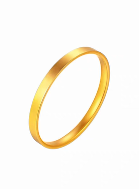 磨砂平底手镯实心方形素圈手环