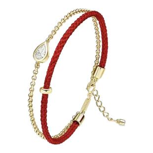 何方HEFANG陈都灵同款水滴红绳双层手链圣诞礼物新年礼物国风轻奢