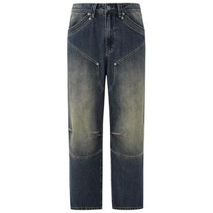 CHINISM丨伐木工装牛仔裤男秋季新款宽松直筒复古休闲宽松伞兵裤