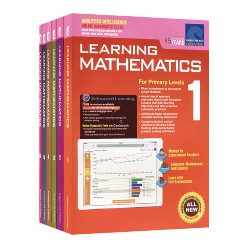 新加坡数学英文版SAP Learning Mathematics 1-6年级学习系列数学思维启蒙英语练习册 数学建模学习法 新加坡进口原版小学教辅教材