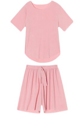 大码冰丝家居服女士胖mm睡衣休闲