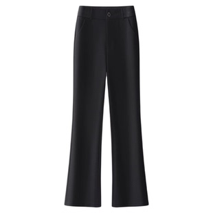 啄木鸟微喇裤女春秋季2026新款女裤高腰显瘦弹力百搭喇叭休闲西裤