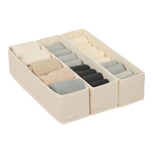 可水洗棉麻内衣分隔收纳盒衣柜抽屉衣物裤子袜子分类分格整理盒