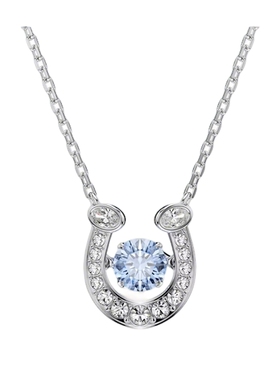 【新品】施华洛世奇Symbolica蓝马蹄项链吊坠轻奢配饰本命年礼物