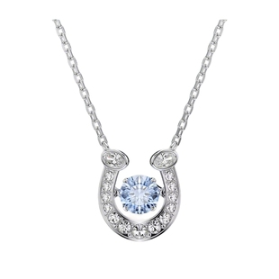 【新品】施华洛世奇Symbolica蓝马蹄项链吊坠轻奢配饰情人节礼物